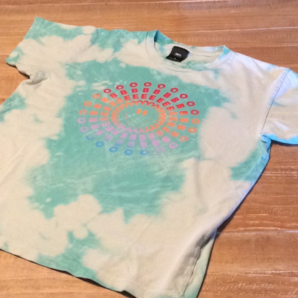 Tie dyed OBEY graphic T-shirt